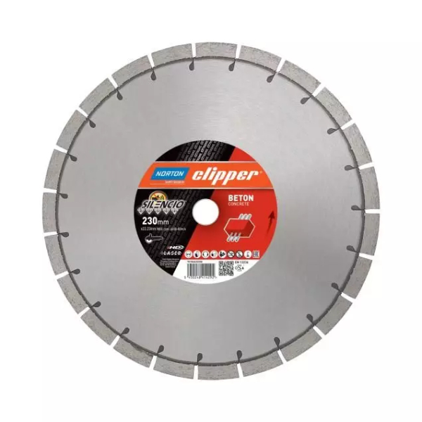 Disque diamant pour béton ⌀ 230,0 mm - Extreme Beton Silencio - Alésage 22,23 mm - 16 segments