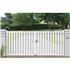 Portail PVC sur mesure Indus CV 08 - Battant ou coulissant - Ajouré avec cadre en aluminium vissé intégré