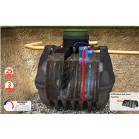 Micro-station épuration EasyOne 5EH passage véhicules maxi-dôme armoire interne