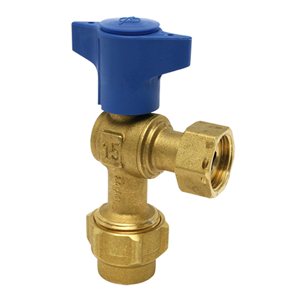 ROBINET AVANT COMPTEUR COUDE_DN20_PE32_ECROU 26X34_VERROUILLABLE