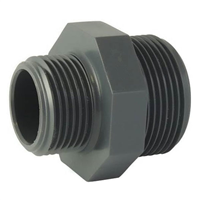 Raccord PVC de branchement pour électrovanne - 1"M x 1"M