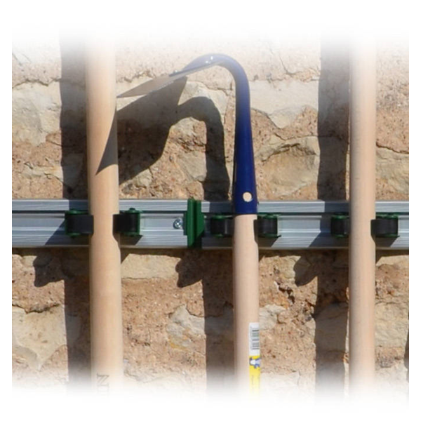 Porte outils sur rail Perrin longueur 500 mm 1 crochet 30-40 mm 2 crochets 20-30 mm