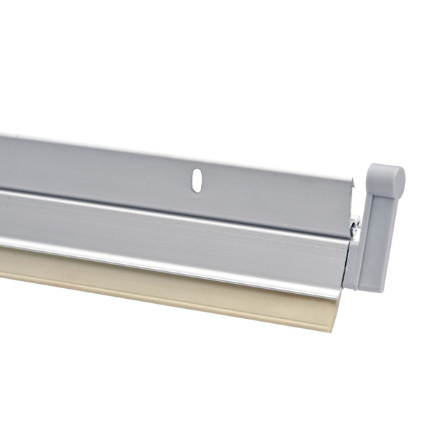 Plinthe à visser pivotante automatique en applique - Klovent 47 KV - anodisé argent - 0.83 m