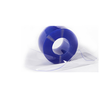 Lanière souple PVC Cristal bleu transparent 300 x 3 mm rouleau de 25 m