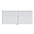 Portail aluminium sur mesure Intiméclo - Inti 13 Icar - Battant ou coulissant - Aspect au choix avec lames brises vues horizontales 150 mm avec raidisseurs