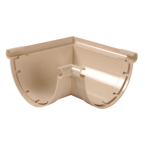 Angle de gouttière Nicoll - Demi-rond de 33 - Angle 90° - Longueur 235 mm - Techtan - Sable