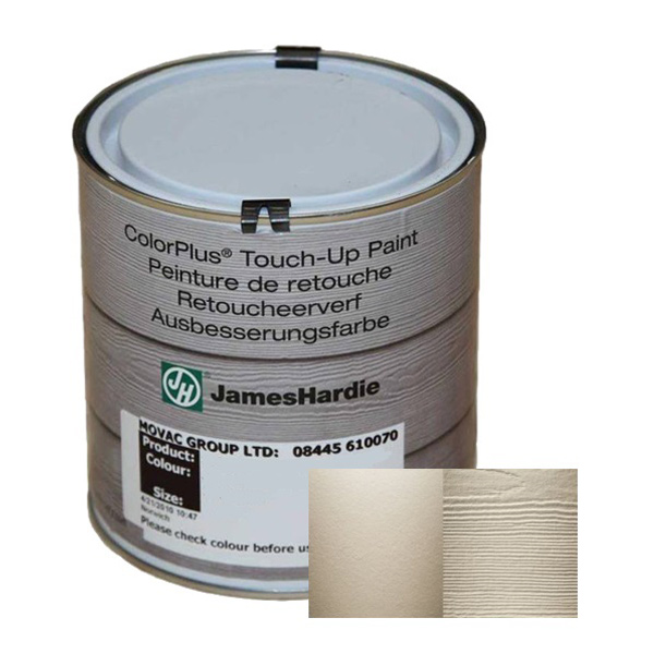 Peinture de retouche ColourPlus pour traitement chant bardage James Hardie - pot de 500 ml - Sable clair