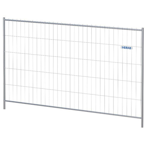 Clôture de chantier mobile - Heras - Acier galvanisé - Hauteur 2 m - Largeur 3,5 m