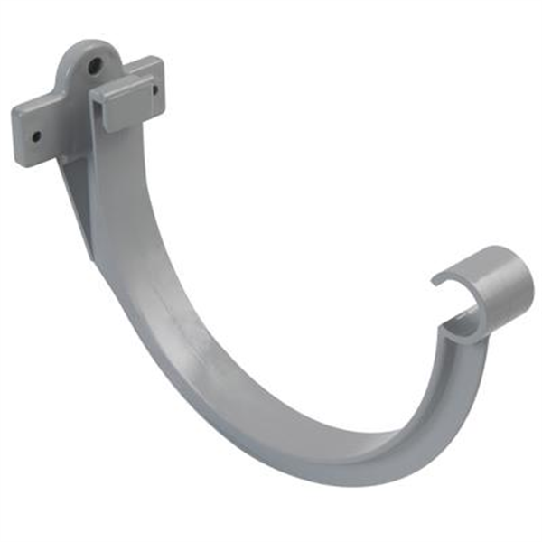 Crochet bandeau Nicoll pour gouttière demi-ronde - Développé de 33 cm - Largeur 200 mm - Techtan - Gris