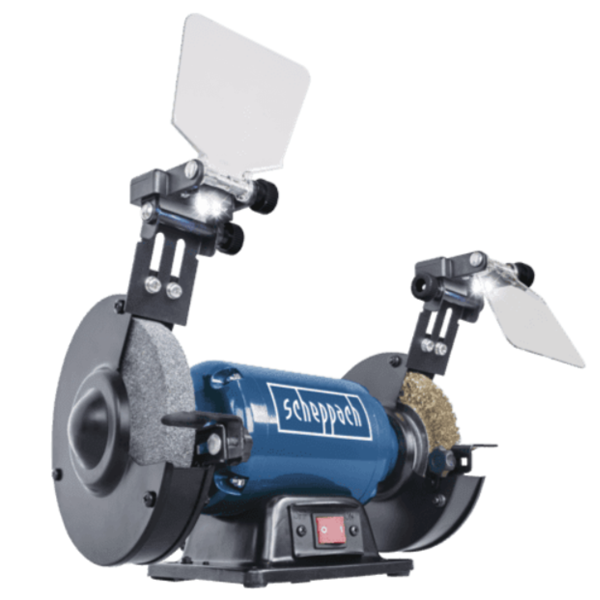 Touret à meuler avec brosse métallique Scheppach SM150LB 230 V 400 W meule Ø 150 mm