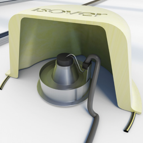 Protecteur de spot électrique en laine de verre incombustible pour combles perdus - Isospot Isover - boîte de 10