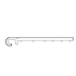 Bandeau de rive PVC blanc arrondie pour habillage avancée de toit - 200,00 MM x 4,00 M