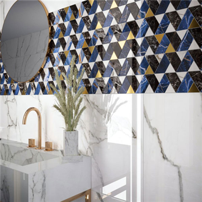 Faïence murale effet marbre polie et rectifiée - Rhapsody - 60,0 cm x 120,0 cm - ép.7,00 mm - White Beauty