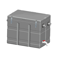 BAC A GRAISSES SOUS EVIER GRIS AVEC PURGE