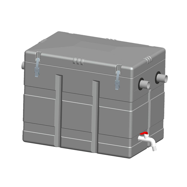 BAC A GRAISSES SOUS EVIER GRIS AVEC PURGE