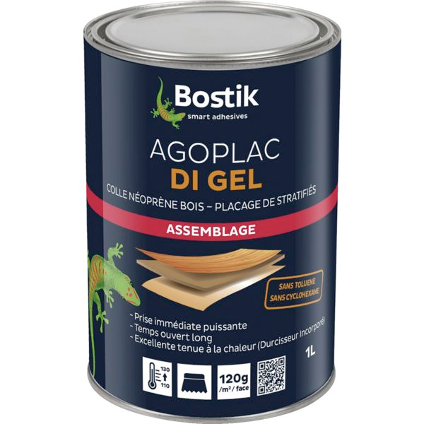 Colle contact AGOPLAC DI GEL boîte de 1 litre