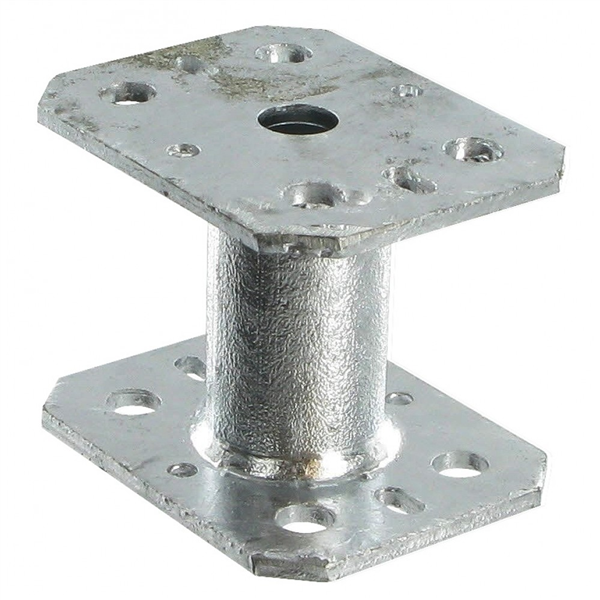 Petit pied de poteau hauteur 50 mm platines 90x70 mm