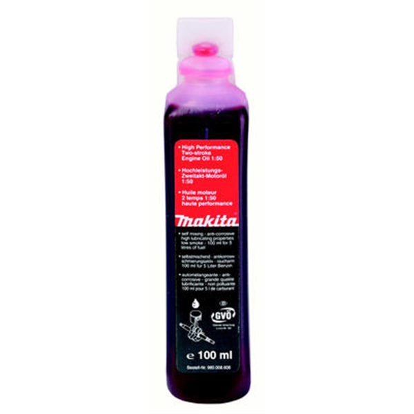 Huile moteur 2 temps 50:1 haute performance auto-mélangeante - Makita - Dosette de 100 ml