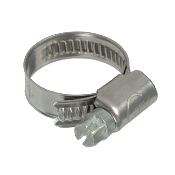 Collier serrage inox bande pleine - Diamètre 24 à 36 mm - Largeur 13 mm - Lot de 2