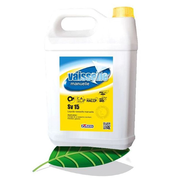 Liquide vaisselle pour plonge manuelle avec agent adoucissant - Sv 15 Eyrein - Bidon 5L