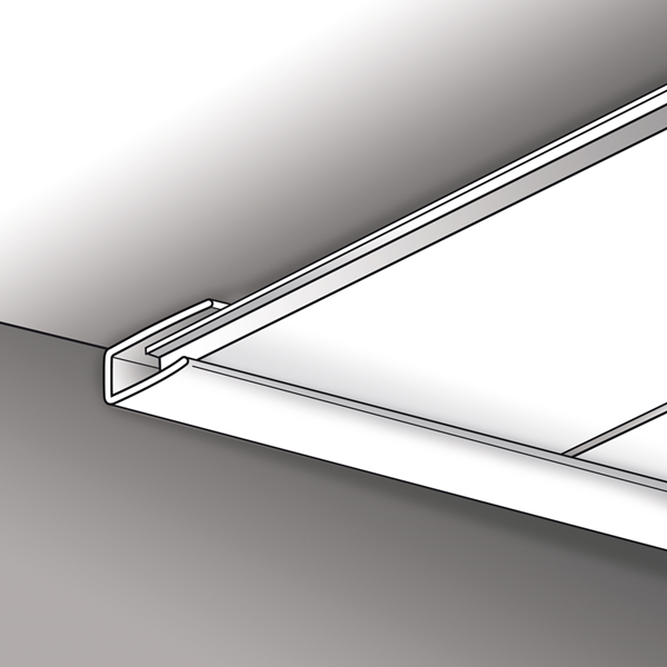 Profilé de finition PVC blanc pour panneaux - épaisseur 3.5 mm - longueur 1 mètre
