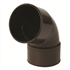 Coude cylindrique Nicoll pour tube de descente - Femelle/Femelle - Diamètre 80 mm - Angle 67°30 - Techtan - Marron