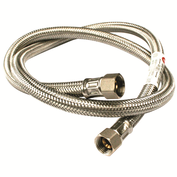 Flexible sanitaire - Raccord 2 écrous tournants 1/2" - Longueur : 1000mm - DN8