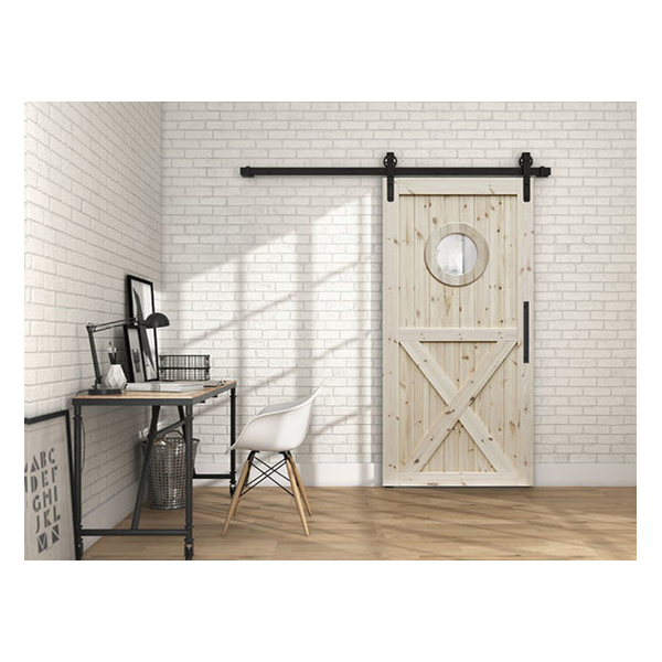 Système coulissant droit sur fer plat ROCDESIGN TYPE D pour portes bois jusqu'à 120 kg