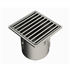 SIPHON 255X255 SORTIE VERT 100 MM GRILLE BARREAUX PANIER 25100EP