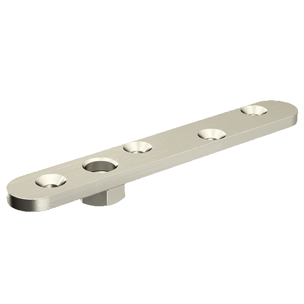 Platine en inox A2 pour fixation sur chant Mantion 0036FXA2 pour système pliant Opentec FW75
