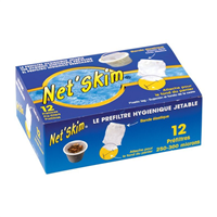 Préfiltre universel jetable Net'Skim pour panier skimmer piscine et spa boîte de 12