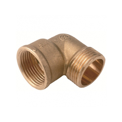 Coude 90° 20M x 27F - 3/4" MF laiton jaune - raccords à visser