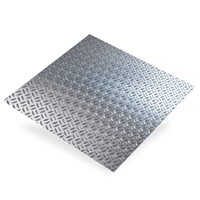 Plaque en Aluminium brut relief grain de riz - 500 x 500 mm - épaisseur 1.2 - 1.7 mm