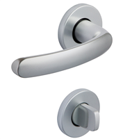 Ensemble poignée de porte à condamnation avec rosace 6600 Vachette Budget - argent - carré 7 mm