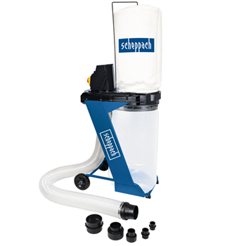 Aspirateur à copeaux Scheppach DC500 230 V 75 litres avec 6 adaptateurs et flexible 2 m
