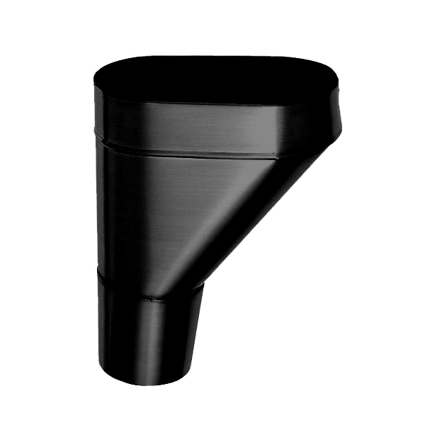 Cuvette de branchement en zinc Granum Basalte Rheinzink pour tuyau de descente de gouttière de 100 MM