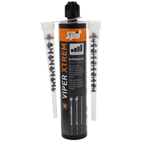 Résine de scellement pour fers à béton et tiges filetées - Viper Xtrem - Lot de 25 Cartouches 410ml