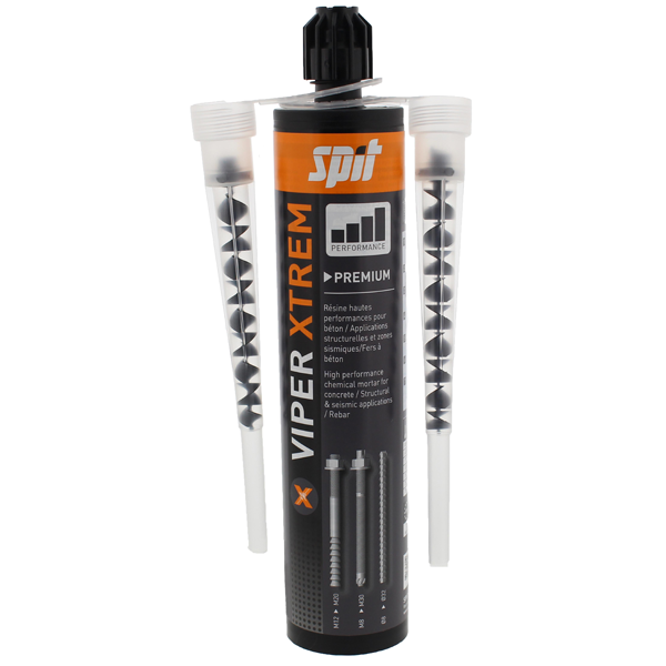 Résine de scellement pour fers à béton et tiges filetées - Viper Xtrem - Lot de 25 Cartouches 410ml