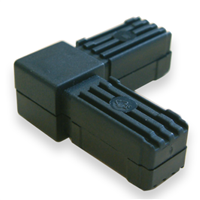 Raccord pour tube carré Alu - Type 1 - 20 x 20 mm - lot de 2