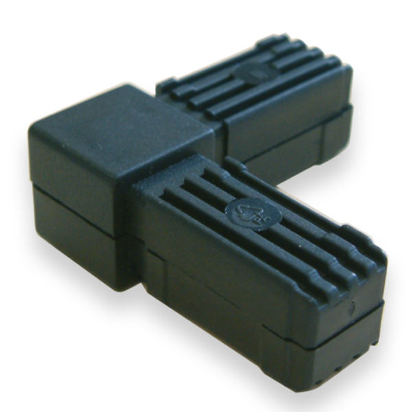 Raccord pour tube carré Alu - Type 1 - 20 x 20 mm - lot de 2