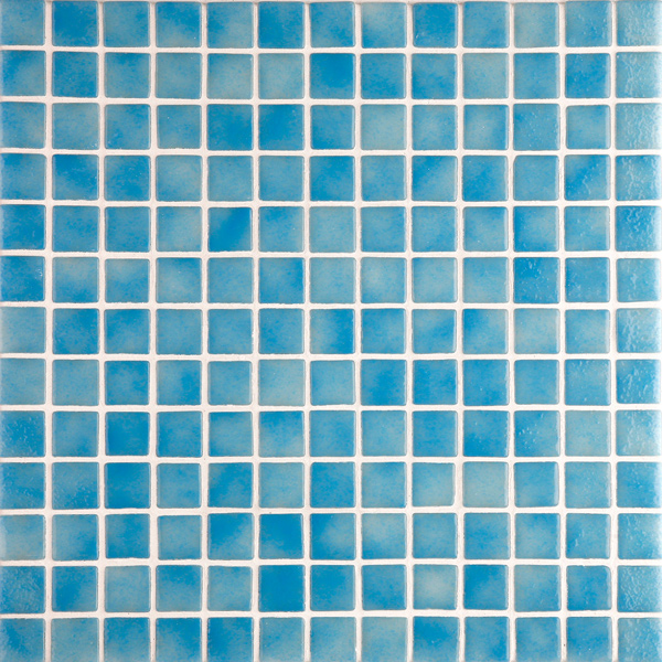 Mosaïque en émaux de verre lisse  - carreau de 2,5 x 2,5 cm - trame de 31,2 x 49,5 cm