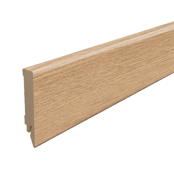 Plinthe MDF pour parquet stratifié Egger - Hauteur 80 mm - Ép.14 mm - Longueur 2,40 m - Chêne Florence Clair