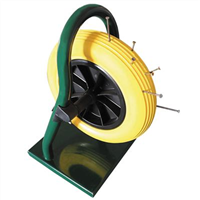 Roue souple increvable - Diamètre 360 mm - Largeur 80 mm - Jante polypro - Altrad - Jaune