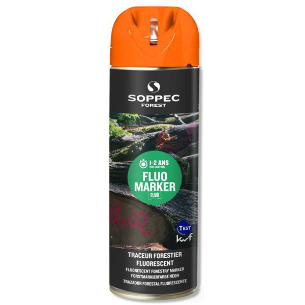 Traceur forestier Fluo Marker durée 12 mois orange fluorescent 500 ml