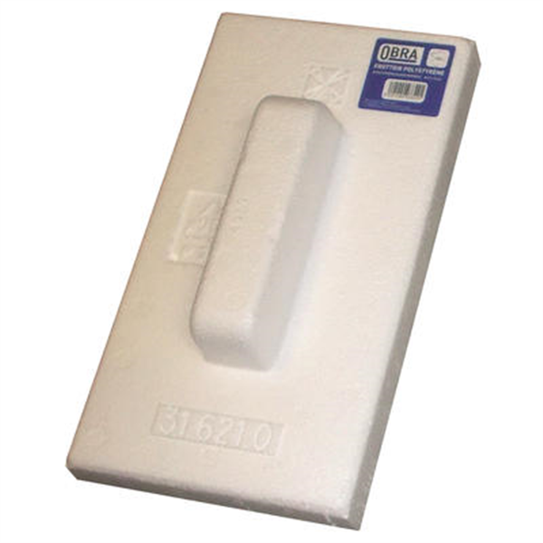 Taloche polystyrène Obra pour lissage du béton longueur 27 cm largeur 15 cm