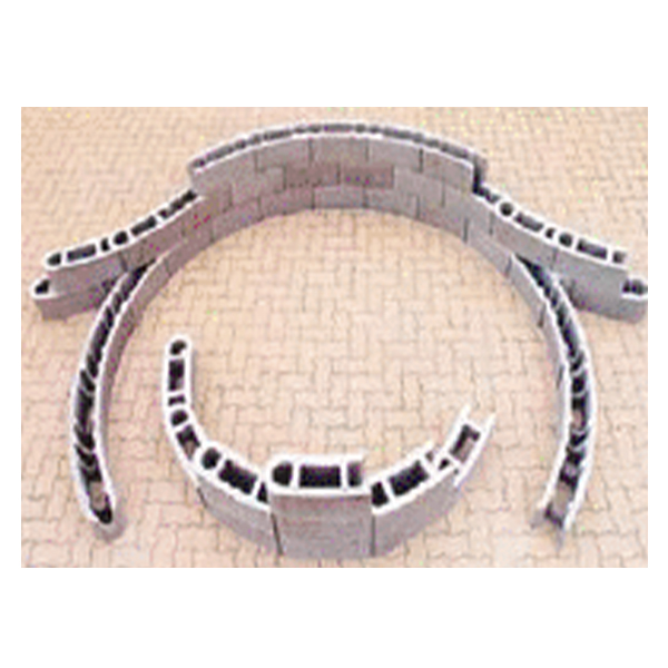 Bloc béton à bancher courbe Varibloc Perin - Grand rayon - 500 MM x 200 MM x 200 MM