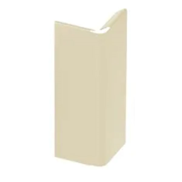 Angle sortant clipsable pour profilé de finition terrasse Jouplast - Haut. 100,00 mm - Blanc perlé