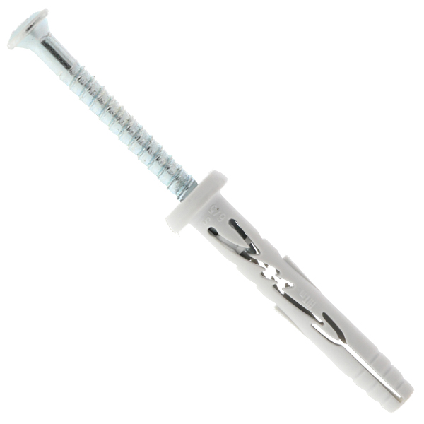 Cheville à frapper en nylon avec vis zingué tête plate - Spit Hit-M P - 8,0 MM x 90,0 MM - boîte de 50