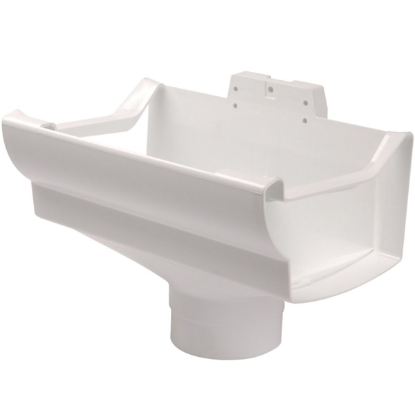 Naissance centrale Nicoll NAD38 pour gouttière LG38 et descente cylindrique de Ø 100 mm - Techtan Blanc