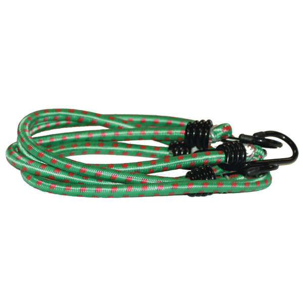 Sandow élastique avec crochets diamètre Ø 8 mm longueur 80 cm vert x2